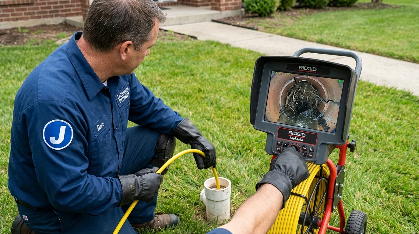 Sewer camera inspection being performed by Johns Plumbing LLC in Crosbyton